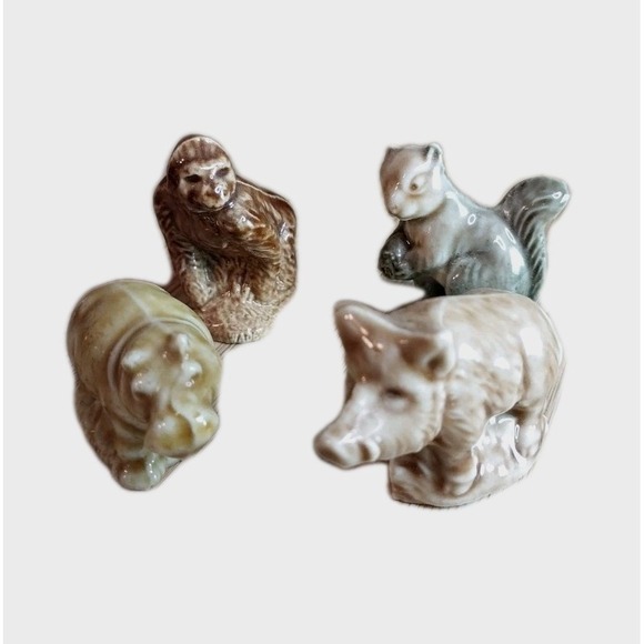 Wade Whimsies ANIMALS Variety Red Rose Tea Mini Porcelain Ceramic Figures Lot/4 - Picture 2 of 16